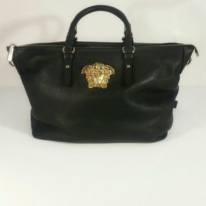 Authentic Gianni Versace Black and Gold Medusa